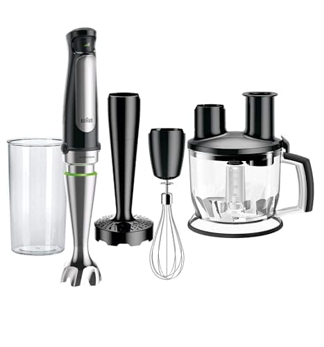 Braun MultiQuick MQ7077 immersion blender with stainless steel wand and ACTIVEBlade.