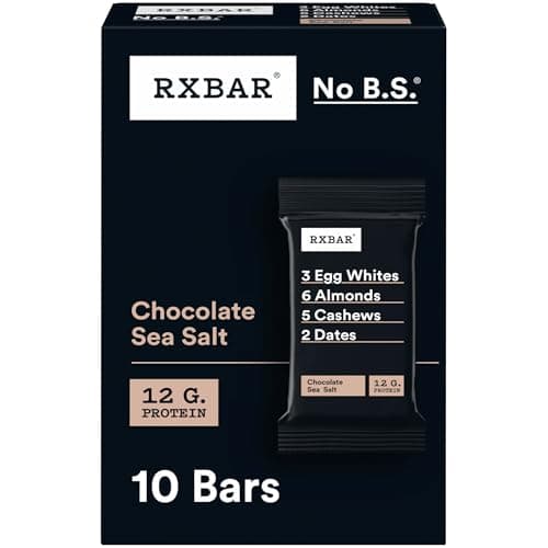 A box of RXBAR chocolate sea salt protein bars.